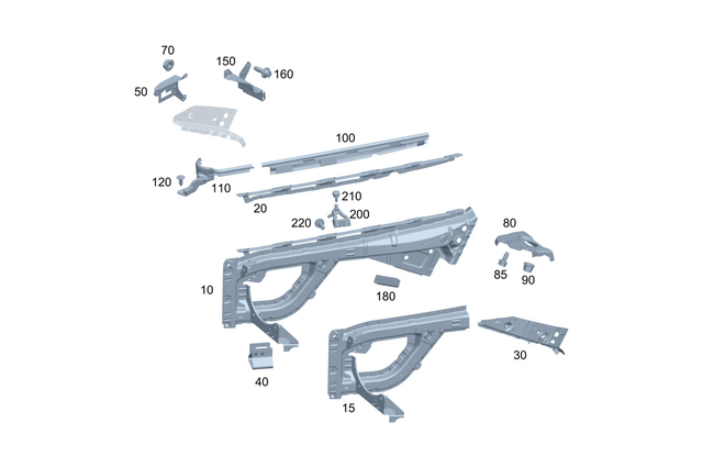 4656200601 - Front-End Assembly, Front Panel: Longitudinal Member for Mercedes-Benz: G580 Image image