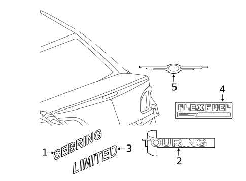 Exterior Trim - Trunk for 2010 Chrysler Sebring #1