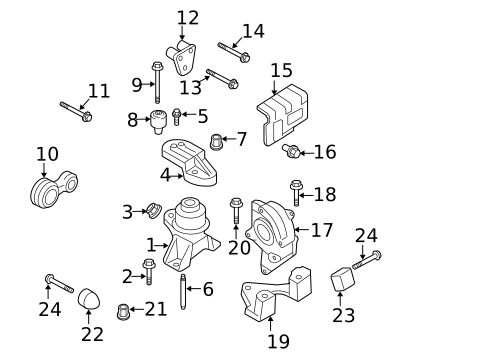 Engine & Trans Mounting for 2009 Ford Fusion #0