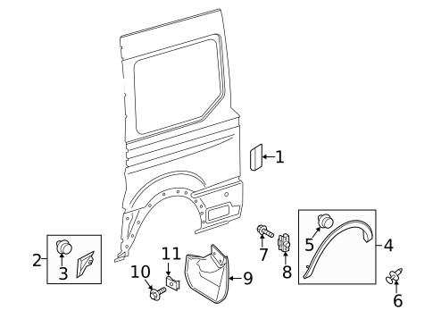 Exterior Trim - Side Panel for 2016 Ford Transit-150 #4