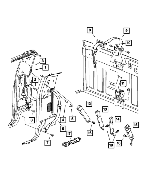 Seat Belts-Front and Rear for 2002 Dodge Ram 1500 #1