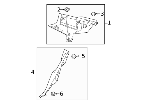 Interior Trim - Quarter Panels for 2018 Toyota Corolla #0
