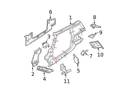 Hinge Pillar for 2005 Mini Cooper #0