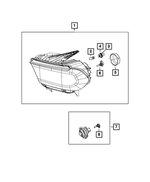 68299132AH - Electrical: Headlamp, Right for Mopar Image