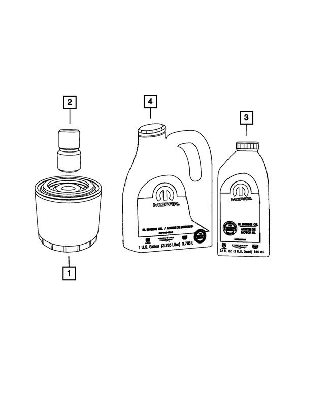 68518203AA - 5.7L Gas; Engine: 5w20 Engine Oil for Mopar Image