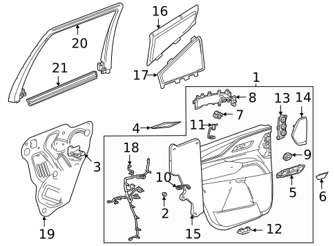 Interior Trim - Rear Door for 2023 Cadillac Escalade #0