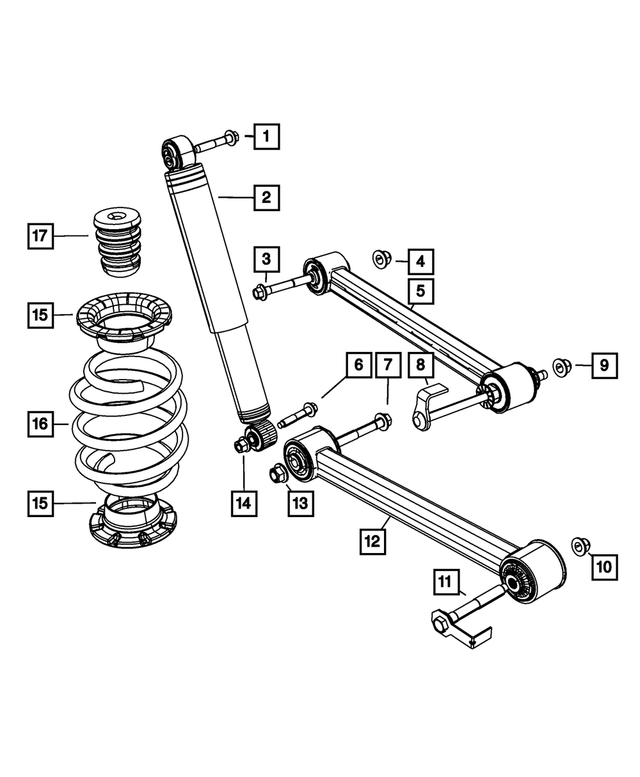 68052690AB - Rear Suspension: Suspension Shock Absorber for Mopar Image