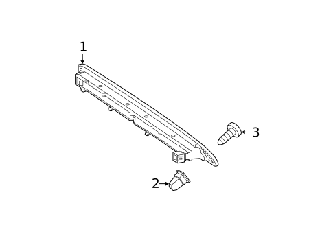 High Mounted Stop Lamp for 2023 Mercedes-Benz Sprinter 3500 #0