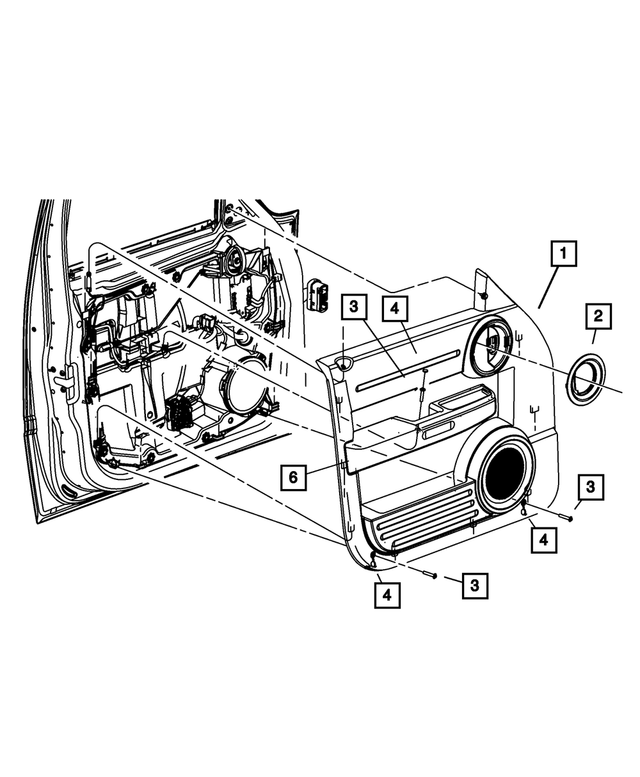 1BM931K7AF - Interior Trim: Front Door Trim Panel, Left for Mopar Image