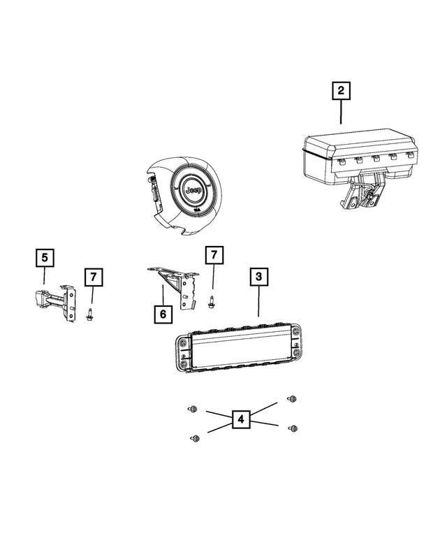 68254984AA - Restraints: Knee Protector Bracket for Mopar Image