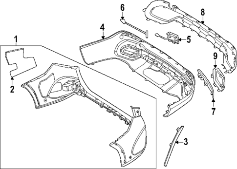 Bumper & Components - Rear for 2025 Mercedes-Benz GLC 350e #0