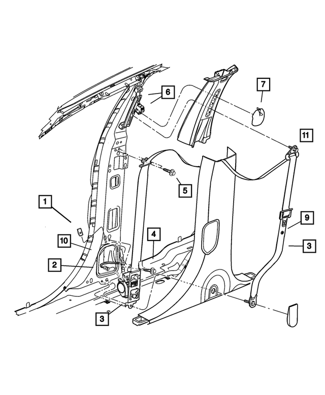 5114207AB - : Belt Webbing Button for Mopar Image