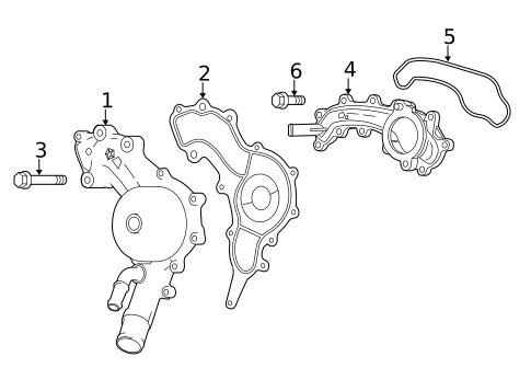 Water Pump for 2015 Jeep Cherokee #0
