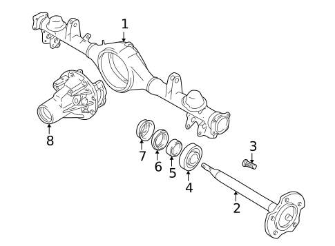 Axle Housing for 2003 Suzuki Grand Vitara #0