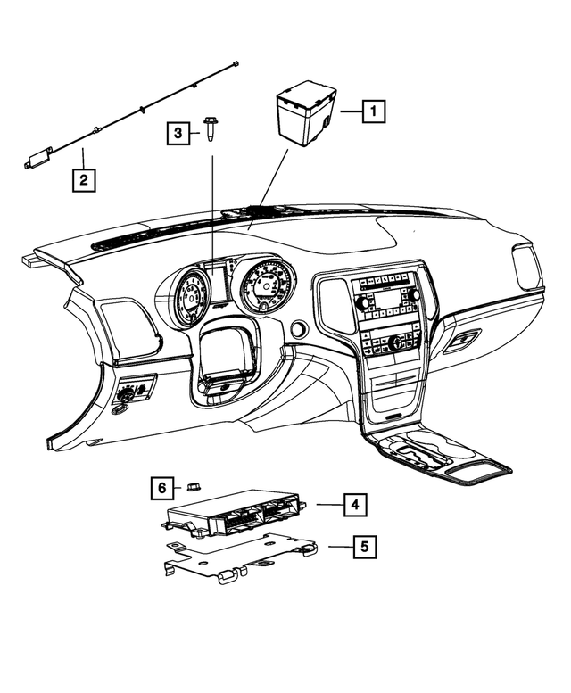 « 68061764AB – Electrical : Démarrage à Distance Et Commande à Distance Antenne pour Mopar Image »
