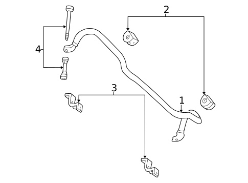 Stabilizer Bar & Components for 2005 Lincoln Navigator #0