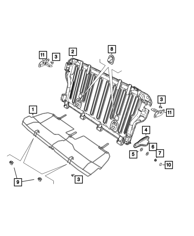 68656812AA - Interior Trim: Rear Seat Back Frame for Fiat: 500E Image