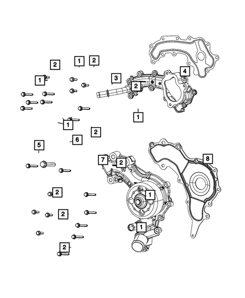 Water Pump and Related Parts for 2020 Jeep Gladiator #0