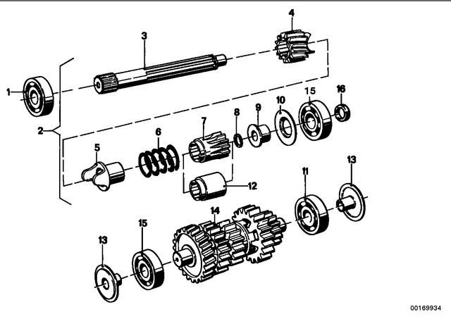 23212302328 - : Gear Wheel Kick Starter - Z=14 for BMW-Motorrad Image
