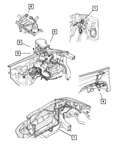 Wiring-Headlamp to Dash for 2004 Dodge Dakota #0