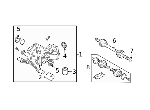 Axle & Differential for 2004 Volvo S60 #0