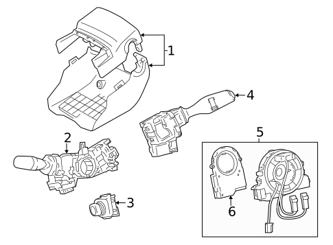 Shroud, Switches & Levers for 2016 Lexus IS200t #0