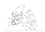1667208901 - Driver Door: Door Trim for Mercedes-Benz: GL350, GL450, GL550, GL63 AMG, GLE300d, GLE350, GLE400, GLE550e, GLE63 AMG, GLS350d, GLS450, GLS550, GLS63 AMG, ML250, ML350, ML400, ML550, ML63 AMG Image