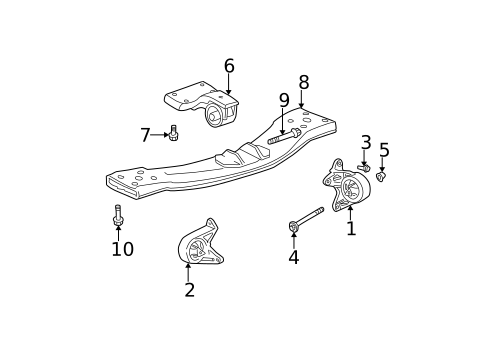 Engine & Trans Mounting for 2005 Jeep Liberty #0