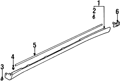 Exterior Trim - Pillars for 1996 Subaru Legacy #0