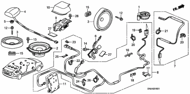 Antenna - Speaker (2) for 2009 Honda Civic #0