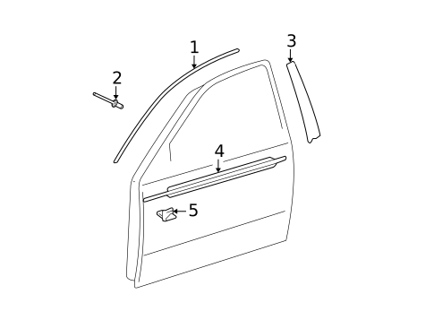 Exterior Trim - Front Door for 2010 Lexus IS F #0