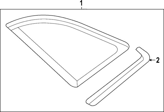 80F845297ANVB - Body: Quarter Glass for Audi Image