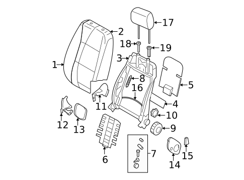 Front Seat Components for 2009 Volkswagen Passat #0