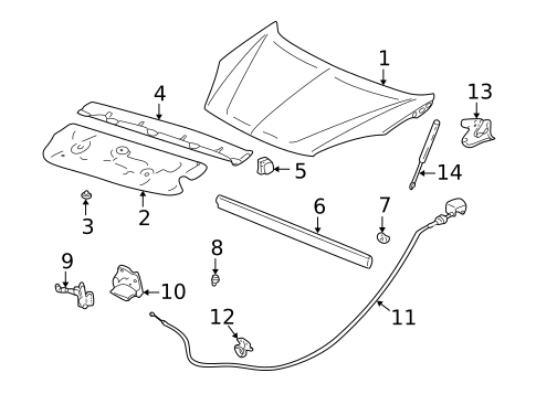 Hood & Components for 2006 Buick Rendezvous #0