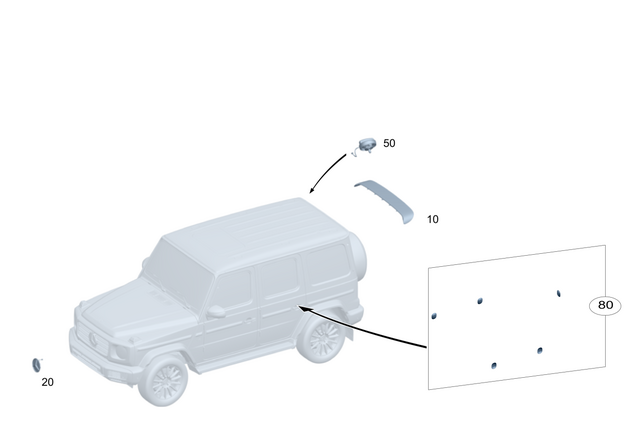 4657201300 - Exterior Detachable Parts: Handle Recess for Mercedes-Benz Image