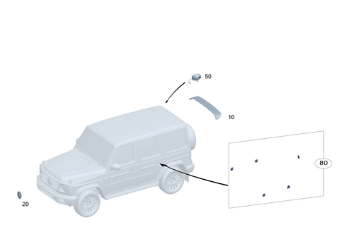Exterior Detachable Parts for 2002 Mercedes-Benz G500 #0