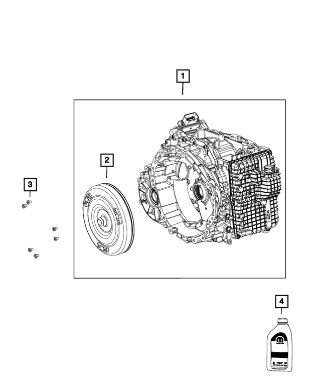 R8433471AA - : With Torque Converter Transmission Kit, Remanufactured for Mopar Image