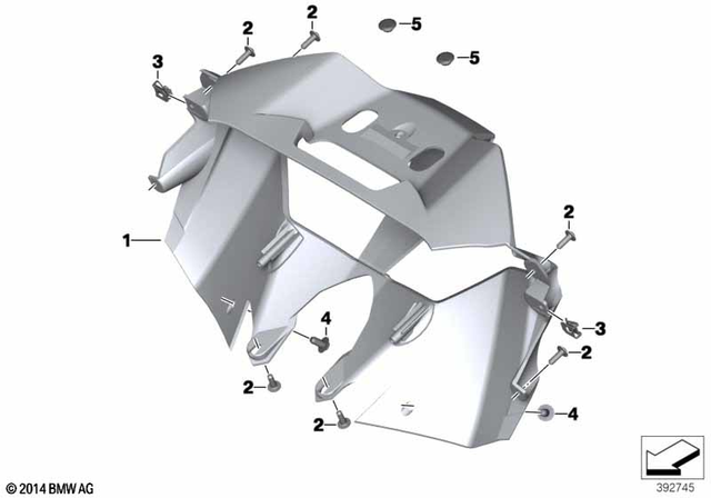 46637725001 - Frame and Mounting Parts: Rear Trim Panel, Center -  for BMW-Motorrad Image image