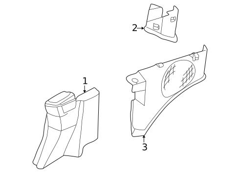 Interior Trim - Quarter Panels for 1999 Chevrolet Corvette #0