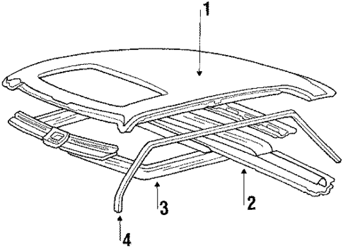 Roof & Back Glass for 1987 Hyundai Excel #2