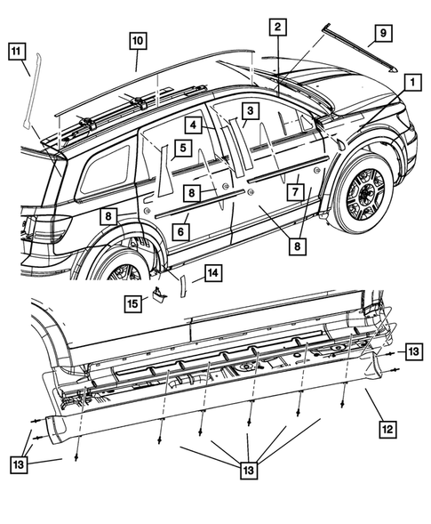 Moldings and Ornamentation for 2016 Dodge Journey #0