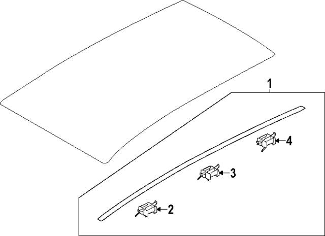 87240R6100 - : Roof Molding for Hyundai Image
