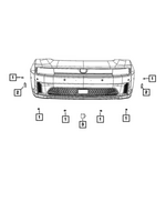 7RW86AH9AA - Frame, Bumper and Fascia: Park Assist Sensor for Mopar Image