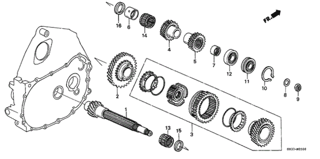 4MT Countershaft for 1988 Honda Civic #0