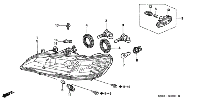 Headlight for 2001 Honda Accord #0