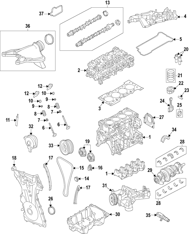 P2GZ6010B - Engine: Cylinder Block for Ford Image