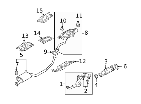 Brackets, Flanges & Hangers for 2010 Hyundai Santa Fe #0