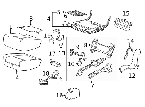 Rear Seat Components for 2012 Cadillac SRX #2
