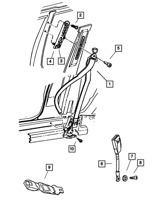 5HG42LAZAA - : Front Inner Seat Belt for Mopar Image
