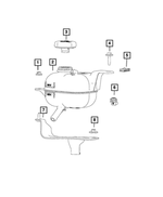 68238828AB - Cooling: Coolant Bottle Bracket for Chrysler: Pacifica, Voyager Image